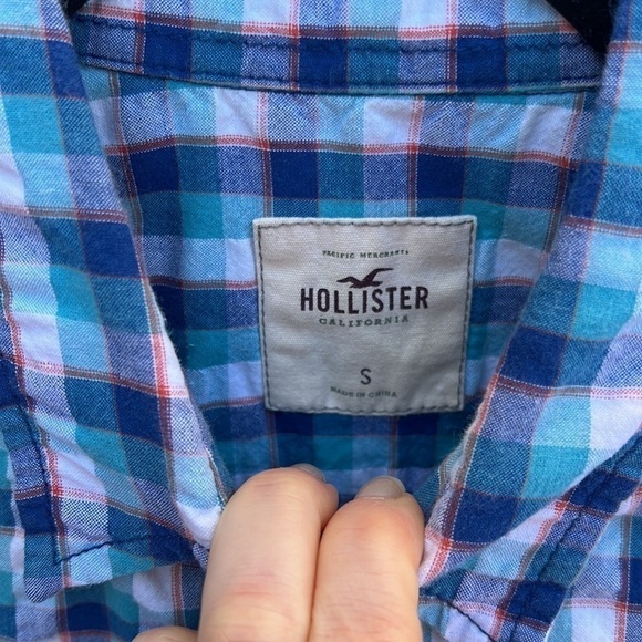 Hollister Plaid Seersucker Button Down SzS - Picture 7 of 8
